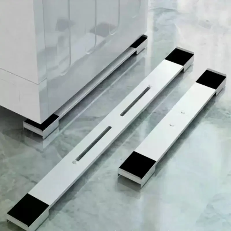 2PCS Set Refrigerator Stand With Wheel Adjustable Washing Machine Mobile Base Heavy Duty Refrigerator Furniture Move Easy