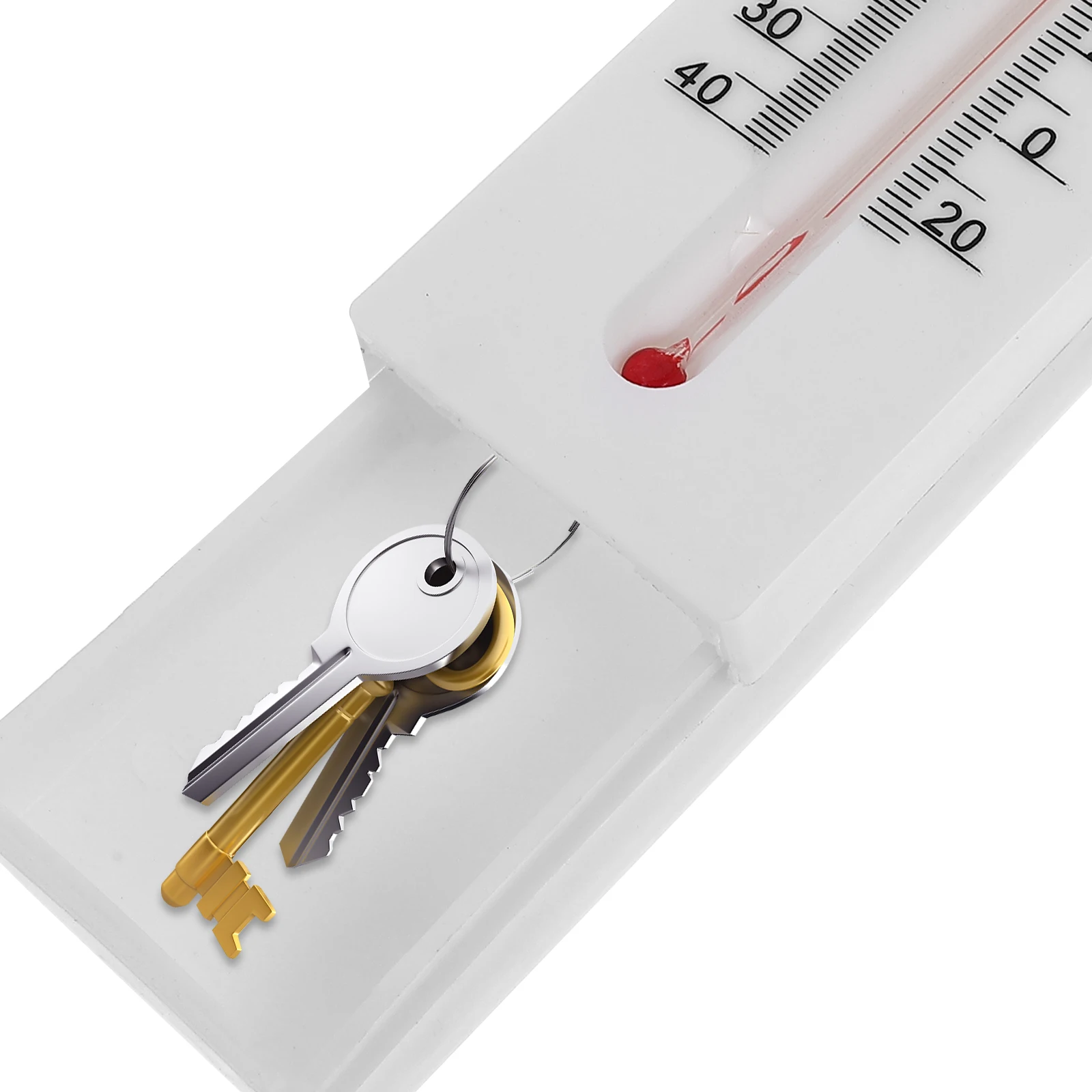 

Wall Mounted Thermometer Key Hider Plastic House Storage Boxes Outdoor Decor Multi Functional Design Modern Appearance