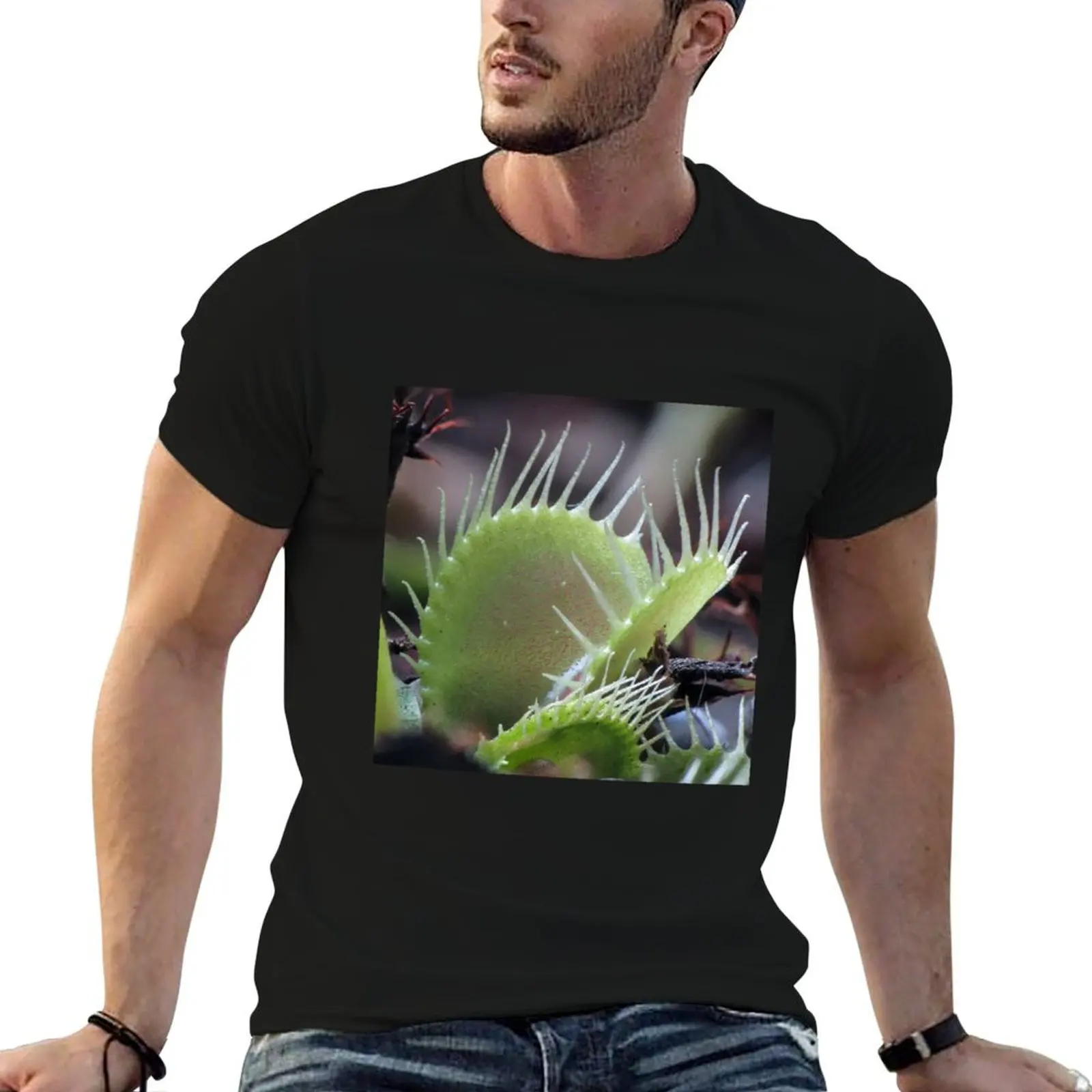 Camiseta Dionaea muscipula - Venus flytrap, camisetas de algodón para hombre, camisetas 100% algodón, camiseta 100% algodón para hombre, camiseta 100% algodón