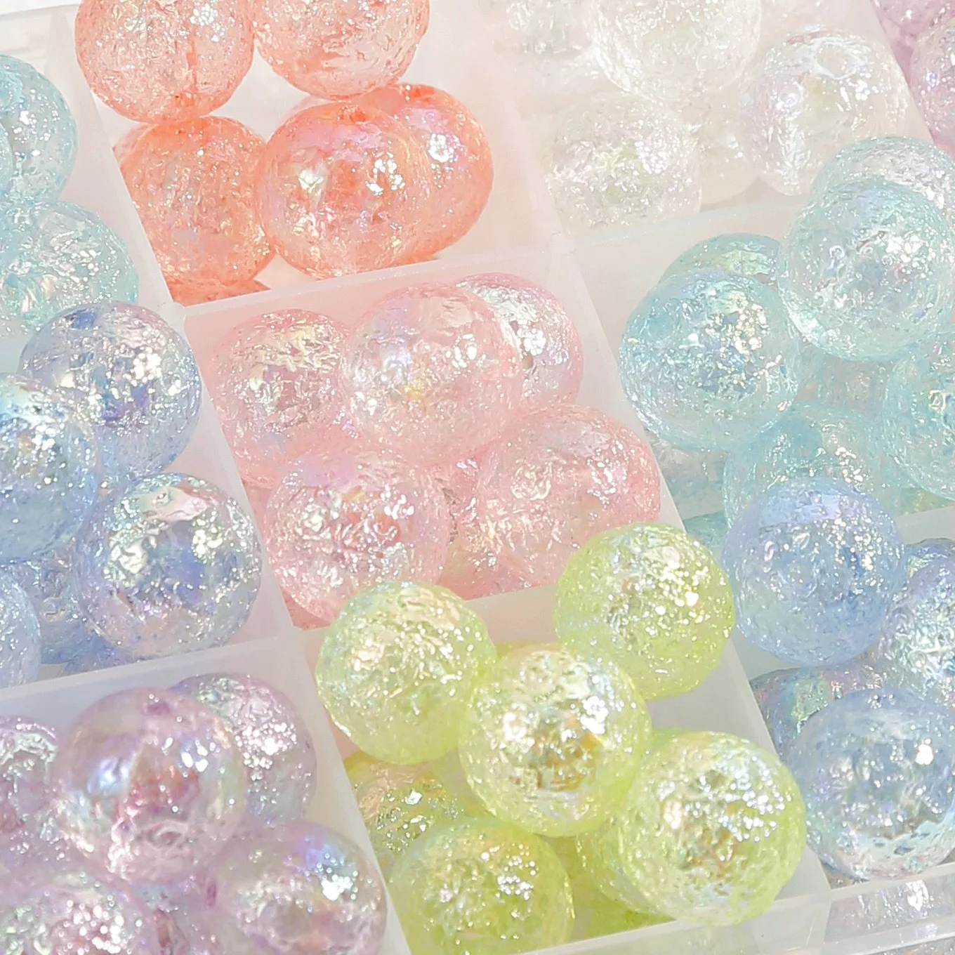 10pcs/lot Cordial Design DIY Beads Making/Hand Made/Aurora Effect/Round Shape/Acrylic Beads/Jewelry Findings & Components