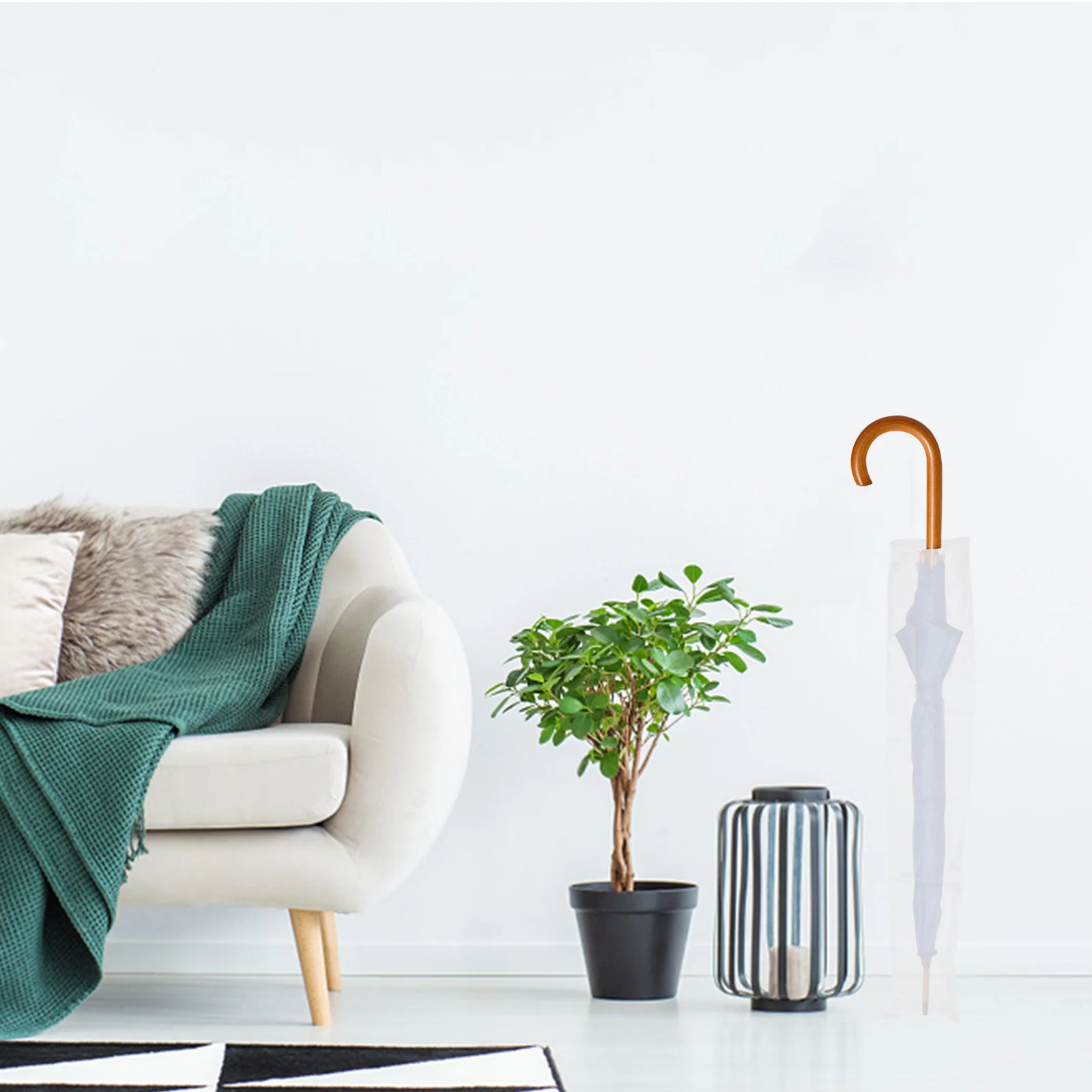 

100Pcs Plastic Umbrella Bags Long Handle 13x72cm Disposable Thin Film Protector Travel Storage Dust Proof Umbrella Plastic Bag