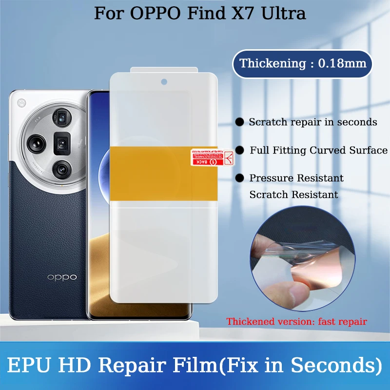 For OPPO Find X7 Ultra X7 X6 Pro X5 Pro X6 X5 Positioning Scratches Automatic Fix In Seconds EPU Clear Hydrogel Film