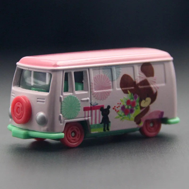 Original TAKARA TOMY Dream Tomica SP The Bears School Jackie Yellow Double Decker Bus Diecast Alloy Model Car with Suspension Co