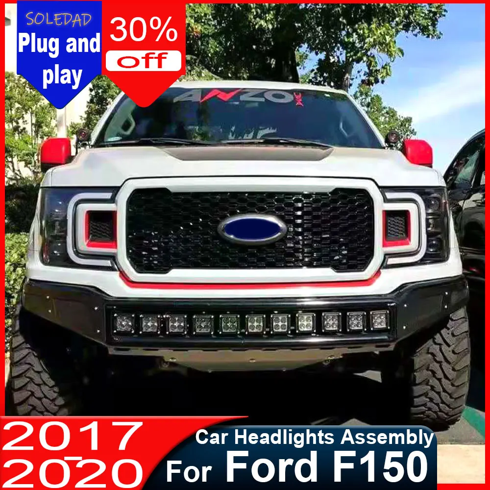 

Car Headlights For Ford Raptor F150 F-150 2018-2020 LED Bulbs Car Lights Assembly Upgrade Highlight Projector Lens Signal Lamp