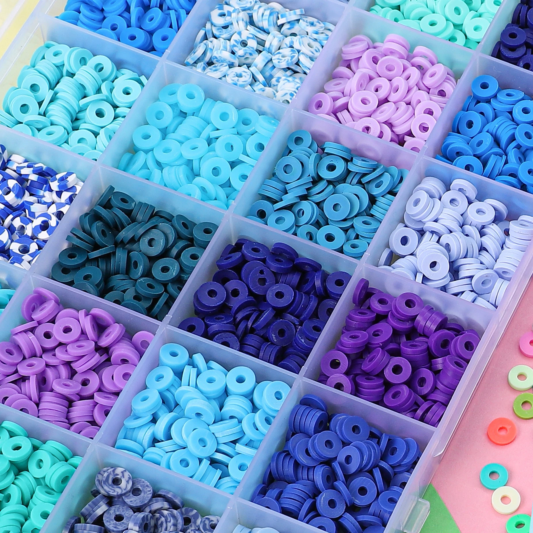 3720pcs Blue Polymer Clay Bead - Jewelry Making Tutorials 评论和价格