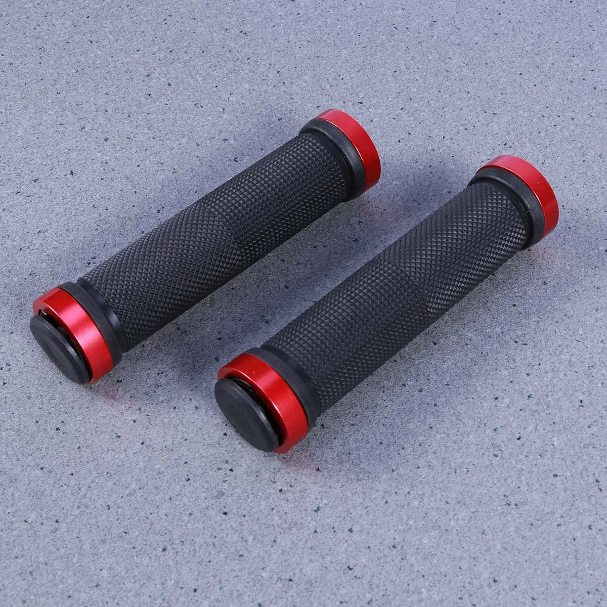 

A Pair of Aluminum Alloy Handle Sleeve Set for Mountain Bike Double Lock Antiskid Granular Design Comfortable Shock Resistance
