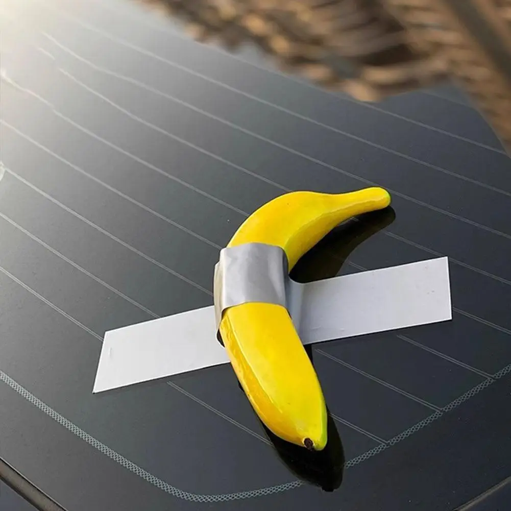 Waterproof Eye-catching Realistic 3D Banana Car Decorations Creative Funny Spoof Art Car Stickers Simulation Banana Car Sticker