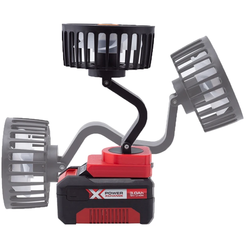 Kipas peralatan portabel, untuk Einhell x-ubah/OZITO 18V Adapter baterai Li-Ion alat kosong kipas tanpa kabel portabel kipas lapangan bengkel