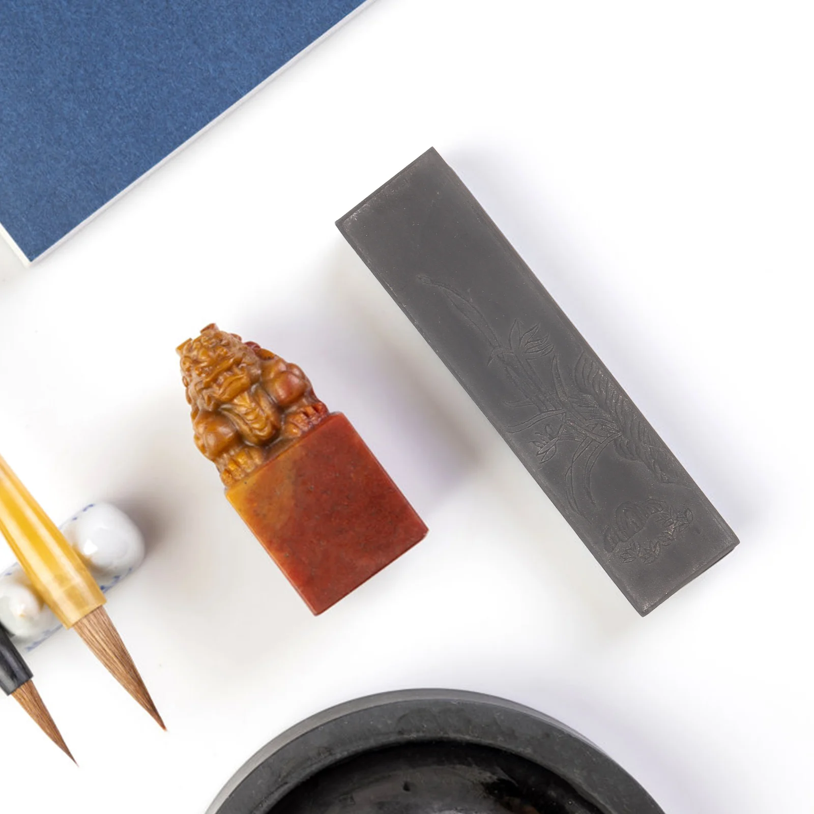 2Pcs Traditional Chinese Ink Sticks Calligraphy Handmade Ink Block for Drawing Writing Painting Supplies Student Artists