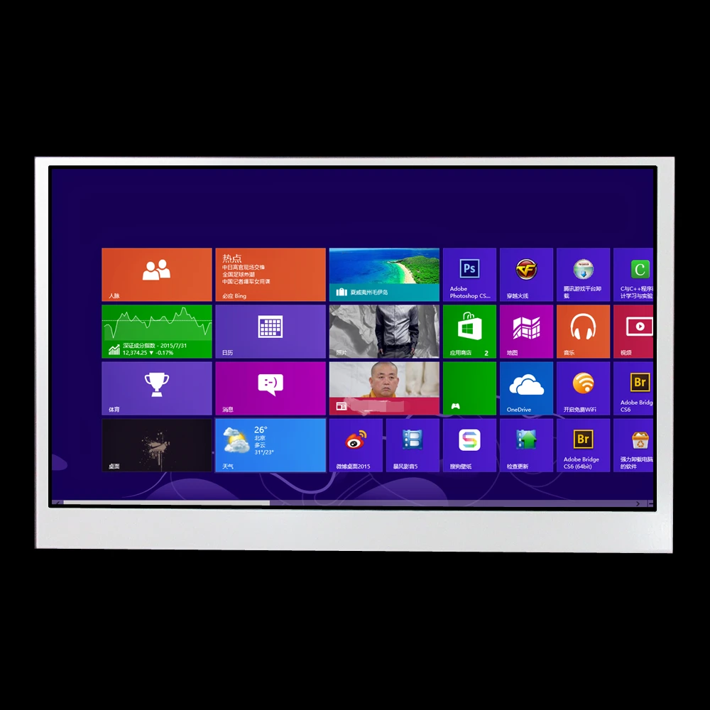 شاشة LCD مقاس 13.3 بوصة 1920 × 1080 + مبيت وحامل، لعرض ألعاب شاشة Raspberry Pi Banana/Orange المساعدة بالكمبيوتر