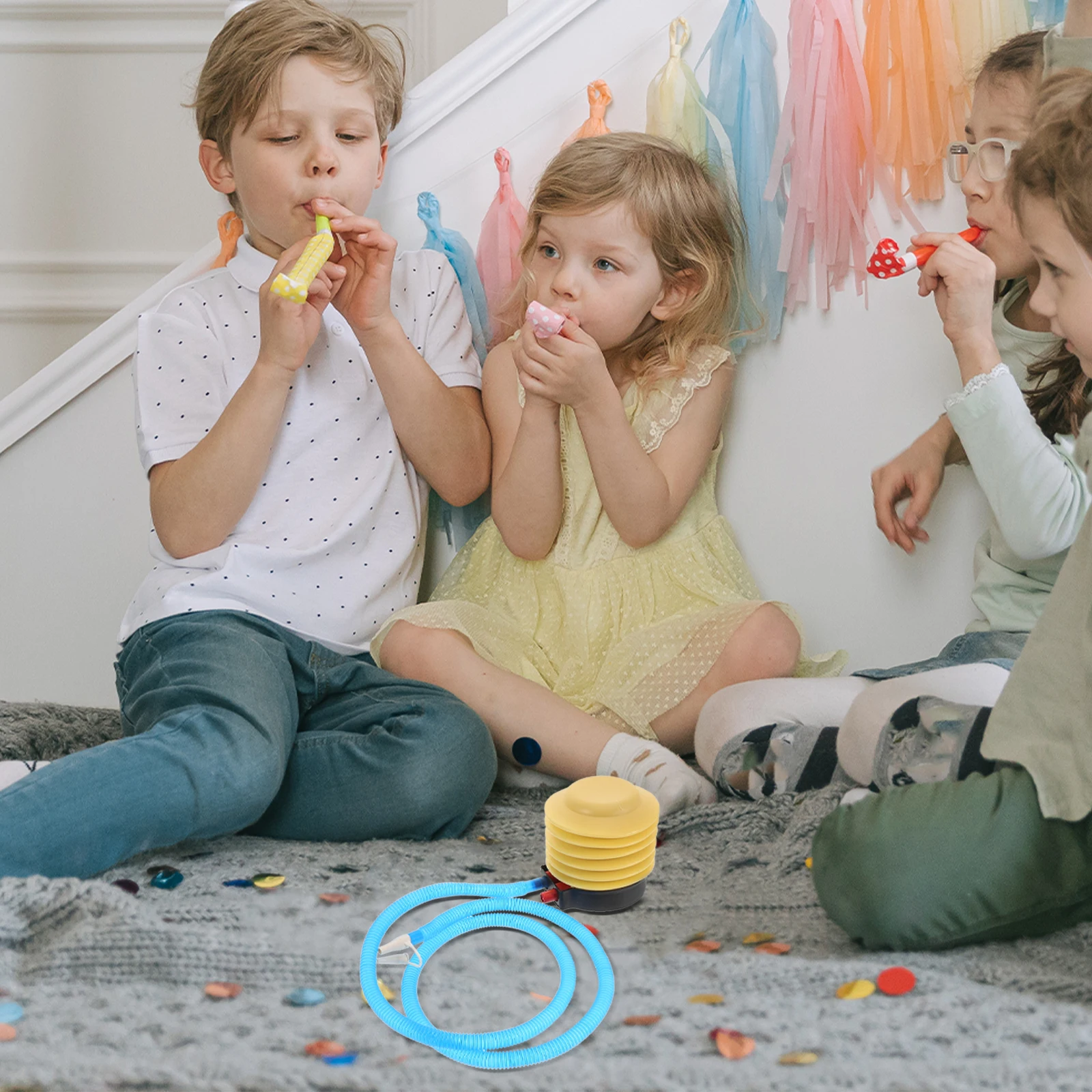 4 قطعة مضخة المحمولة نفخ فراش الكرة بالون مضخة قوية مقاومة للاهتراء الأيدي الحرة مريحة #4