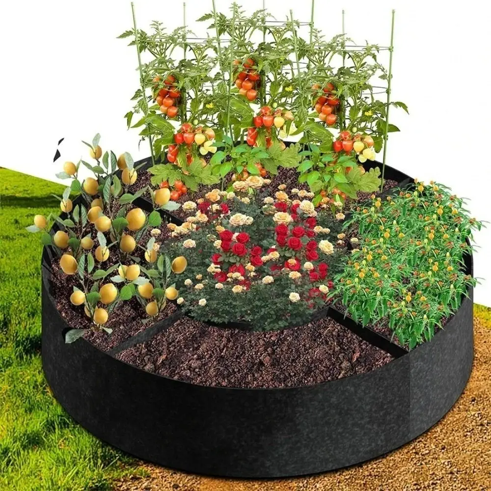 

7-сетчатый мешок для выращивания растений, фетровая нетканая дышащая ткань, садовая кровать, круглый контейнер для посадки