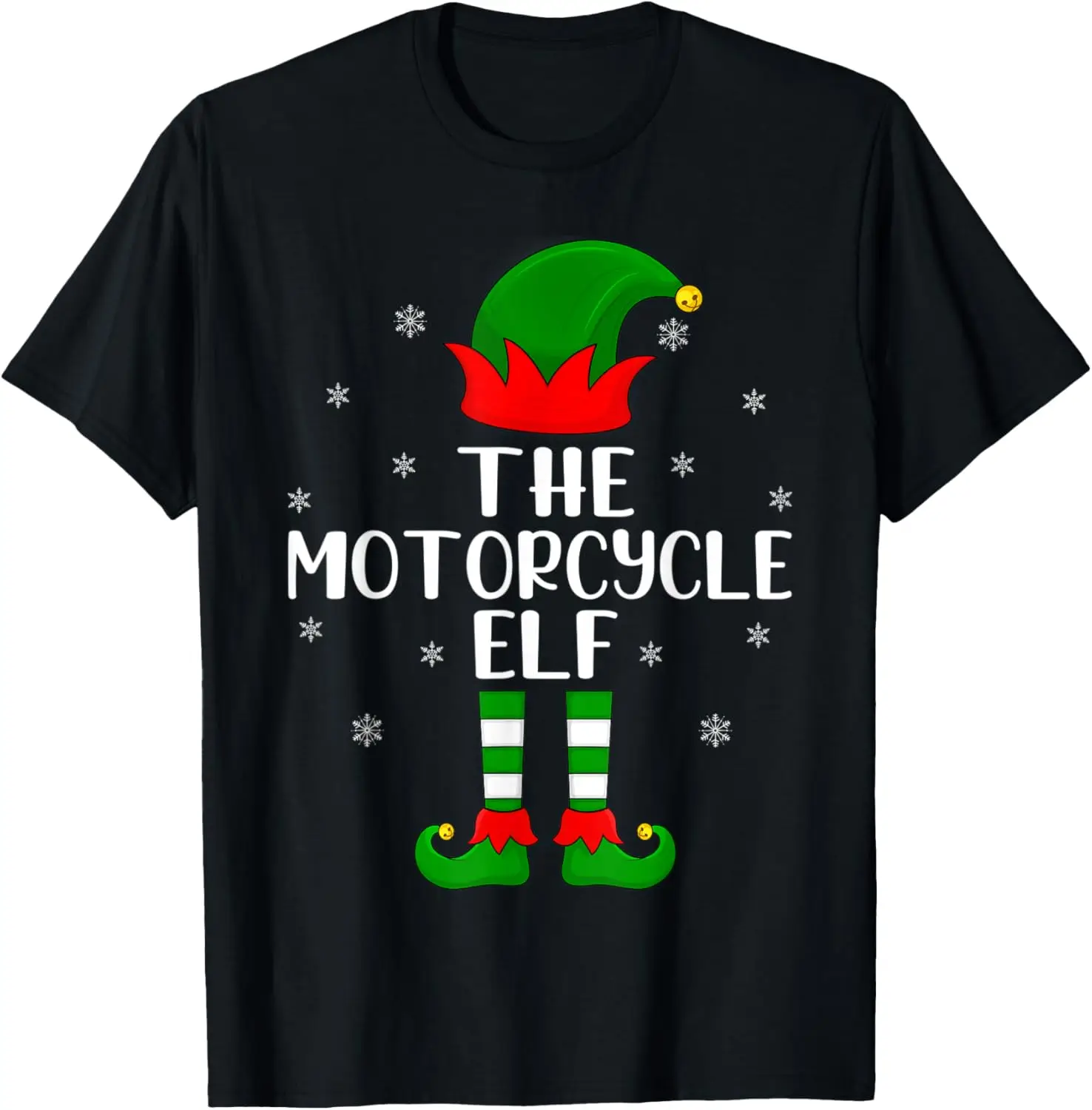 

The Motorcycle Elf Christmas Party Matching Family Xmas T-Shirt