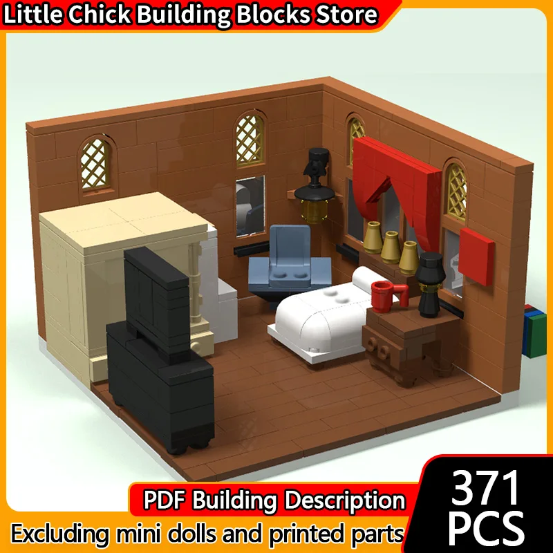 

City Street View Model MOC Building Bricks Vintage Interior Room Scene Modular Technology Gifts Holiday Assemble Children Toys