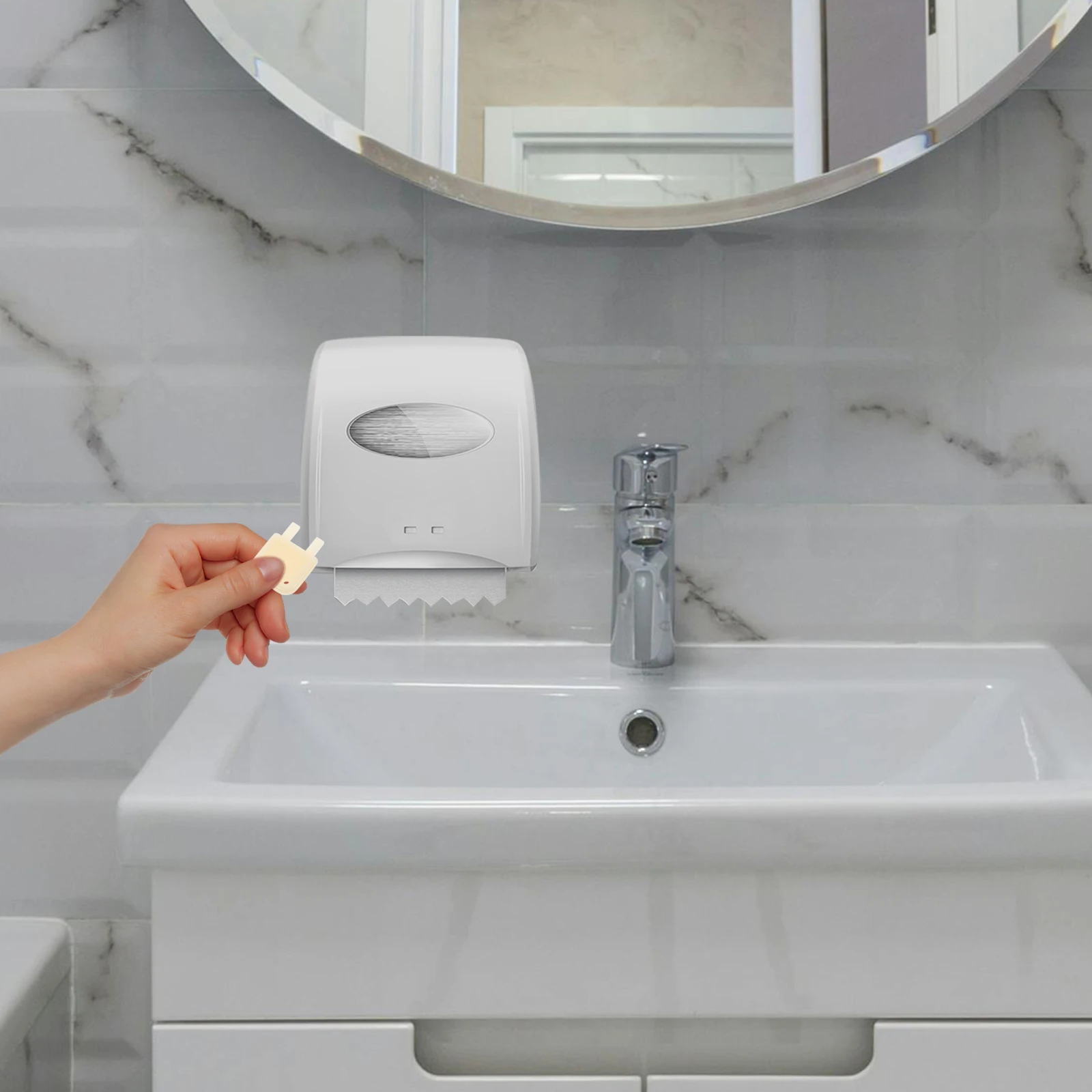 Tissue Box Key Paper Dispenser Stainless Steel Replacement Commercial Keys Toilet Paper Holder Bathroom Kitchen Office