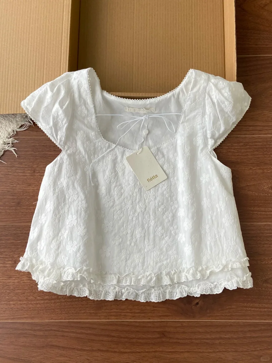 

Princ Sle Loose Fit Cotton irt for Girls with Beautiful Lace Embroidery ort Sve Breathable Summer Faion