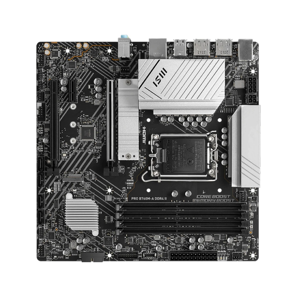 MSI PRO B760M-A DDR4 II Motherboard LGA1700 Support Intel 12th 13th 14th Processor i5-12400F 13600K CPU 2xM.2 2xHDMI PCIe4.0