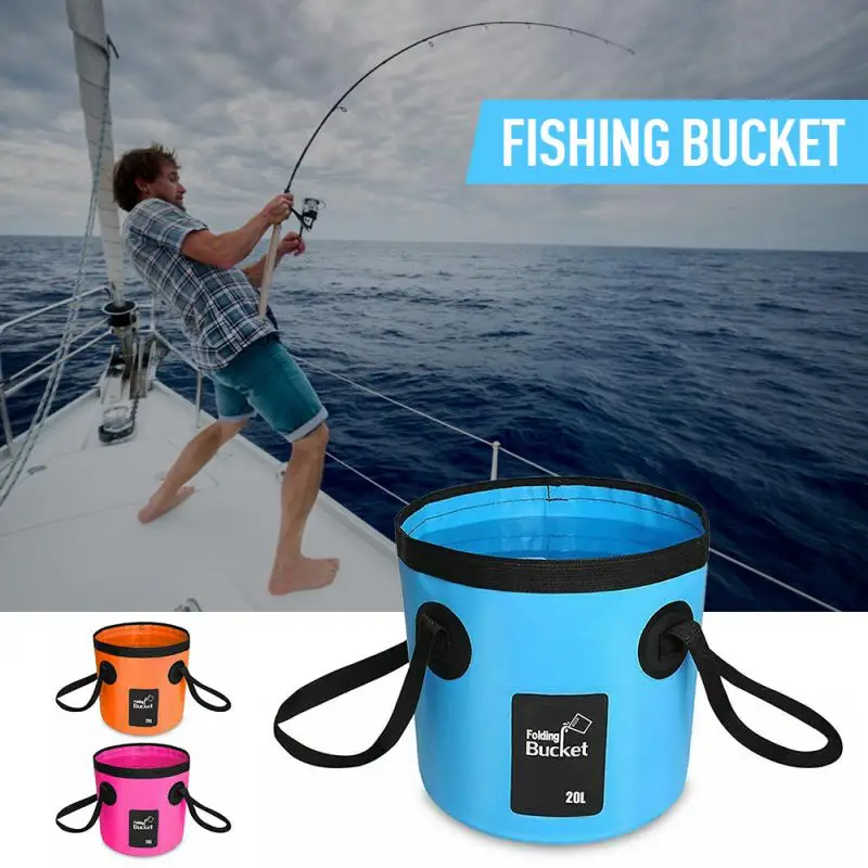 500D folding bucket fishing waterproof buckets portable folding bag storage outdoor car wash camping fishing bucket