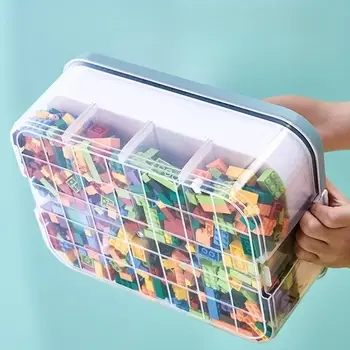 Plastový úložný box Lego pro děti, puzzle, stavební blok Lego kontejner, klasifikace, díl, třídicí box, dětský organizér na hračky 10 nejlepší prodej Organizér na hračky - №8