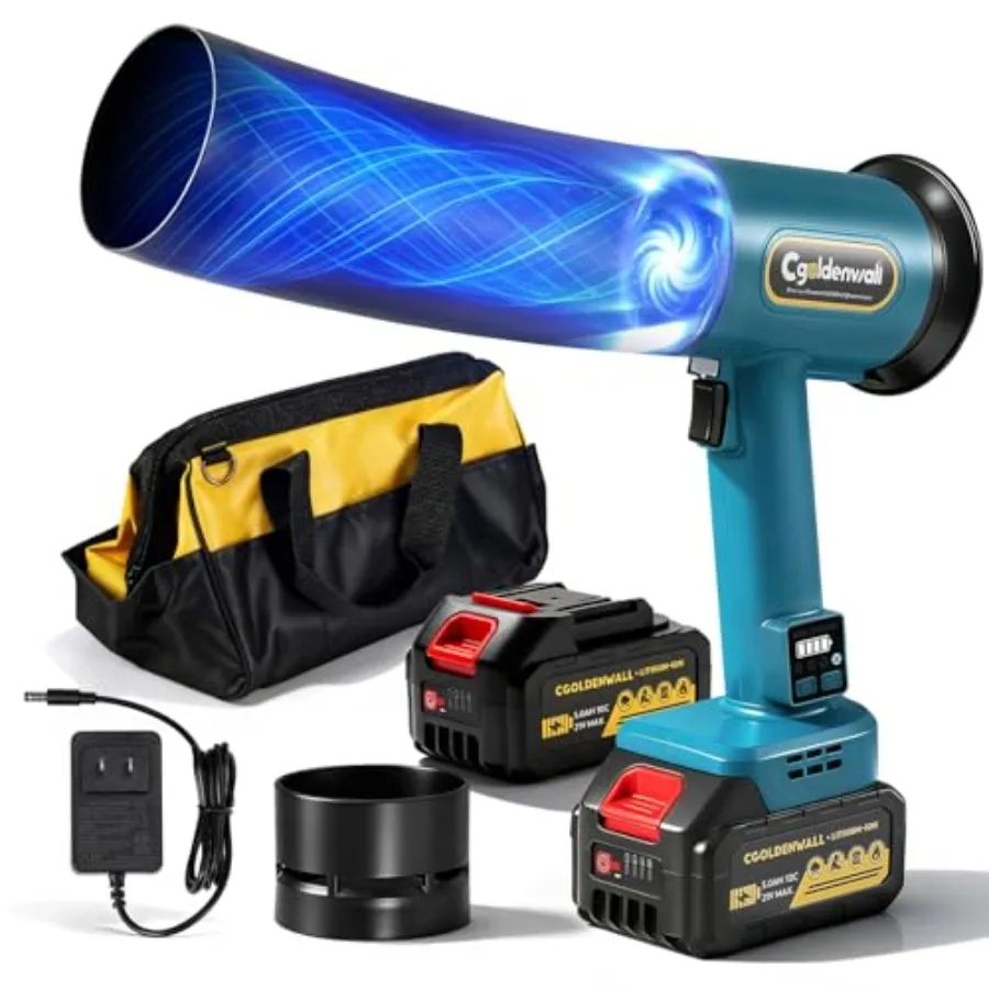 

Профессиональная ручная воздуходувка Pro Leaf Blower Turbo Jet, беспроводная, 4-скоростная, регулируемая, с максимальной тягой 4 фунта, сверхмощная электрическая воздуходувка для сушки (4 фунта/1,8 кг)