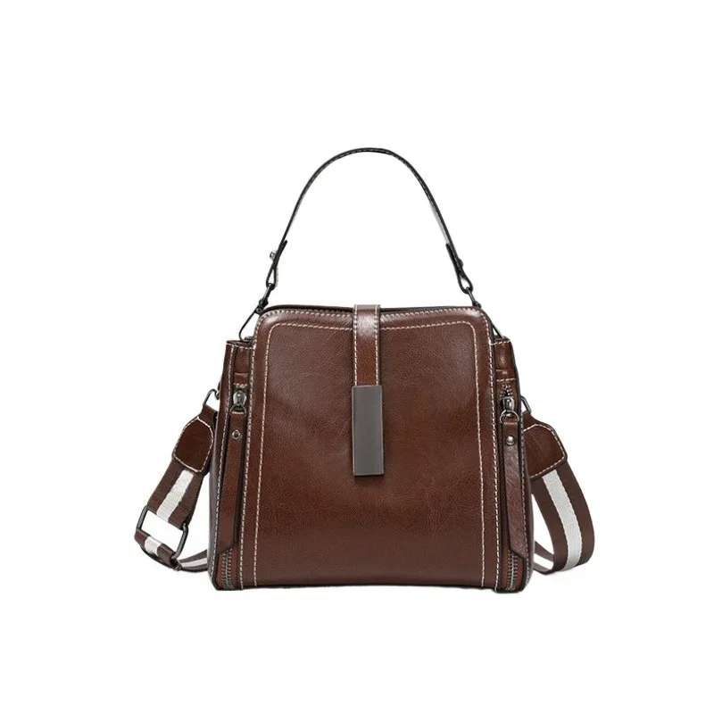 

Дизайнерская женская сумка, роскошная трендовая модная сумка через плечо из натуральной кожи 2025 года, высококачественная изысканная сумка через плечо с широким ремешком