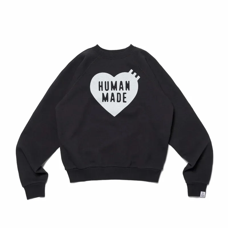 humanmade Love Letter Fleece Hoodie Japanese Retro Unisex Streetwear Lazy Style Warm Sweatshirt