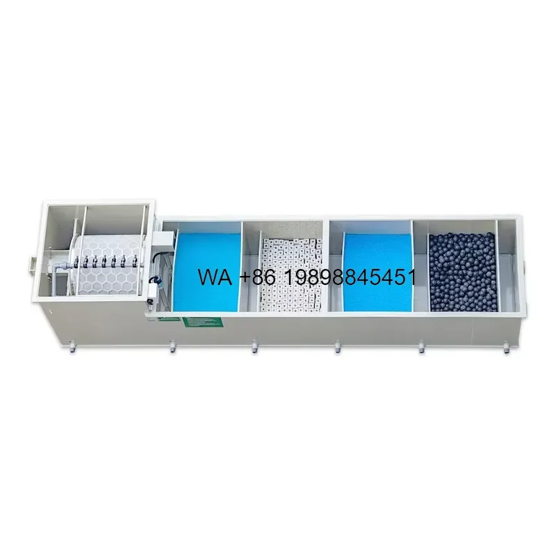 Wmwmnu for Garden Pond Filter Aquaculture Fish Farm Filtration System Bio Filtration 50m3 H Combi Rotary Drum