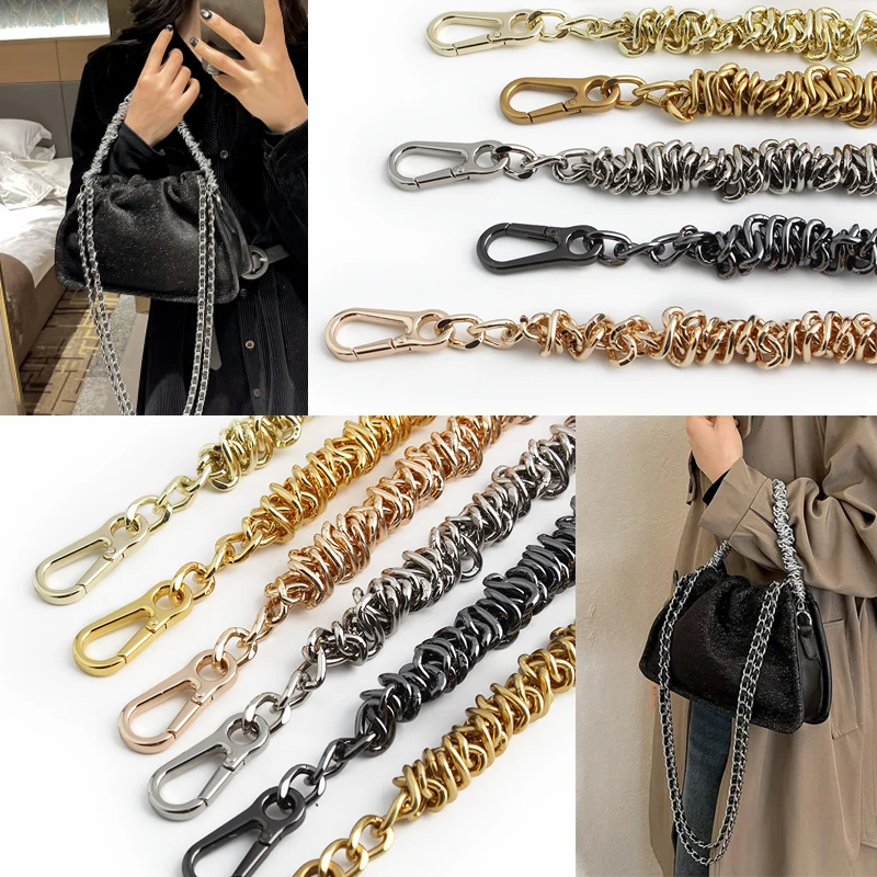 1PC Aluminum Handbag Crossbody Bag Hand Replacement Shoulder Bag Underarm Bag Decorative Chain With Metal Buckle