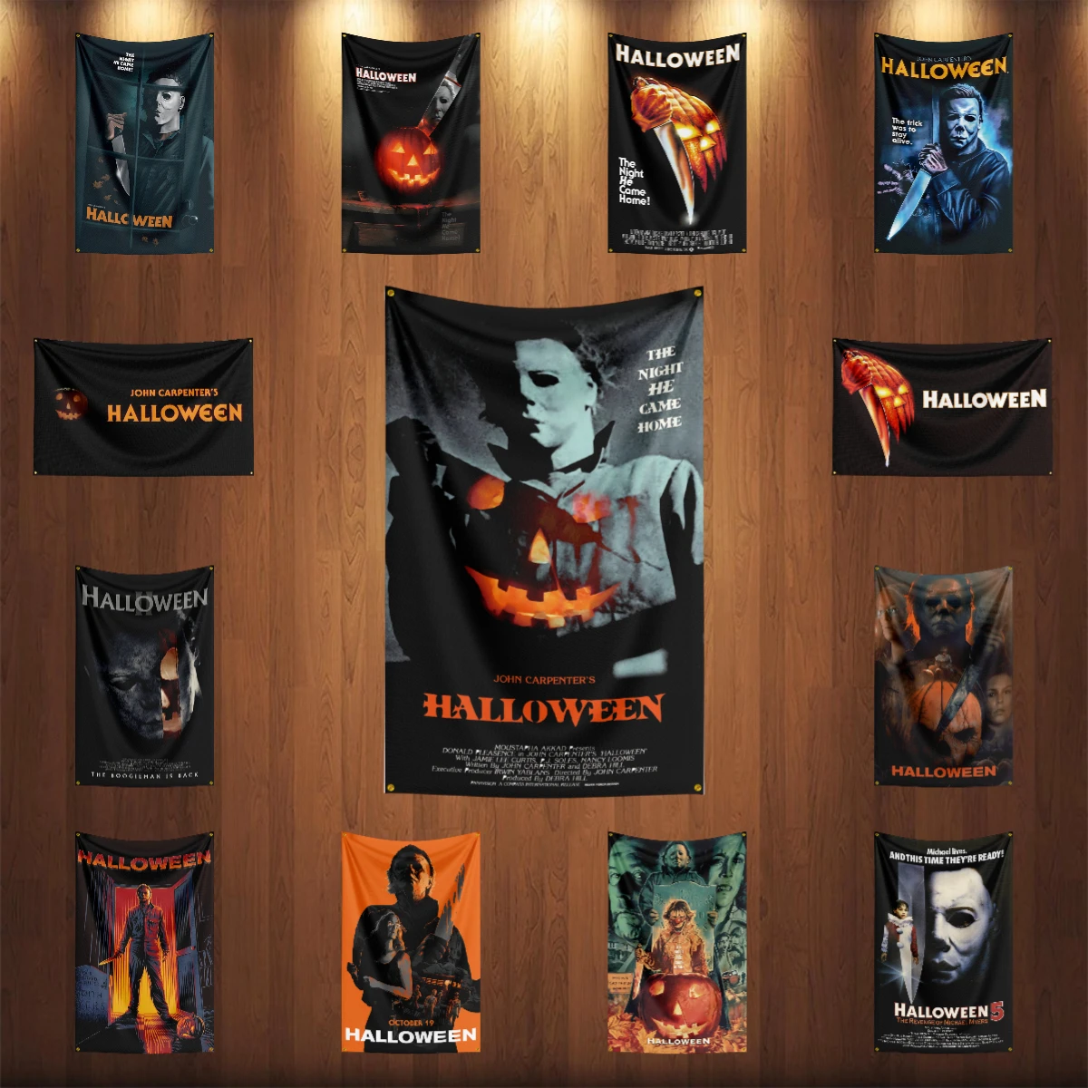 3x5 Ft Halloweens Flag Classic Horror Movie Flag Halloween Wall Hanging Banner Decor Movie Poster-m-Michael-Myers-The-ShapeS