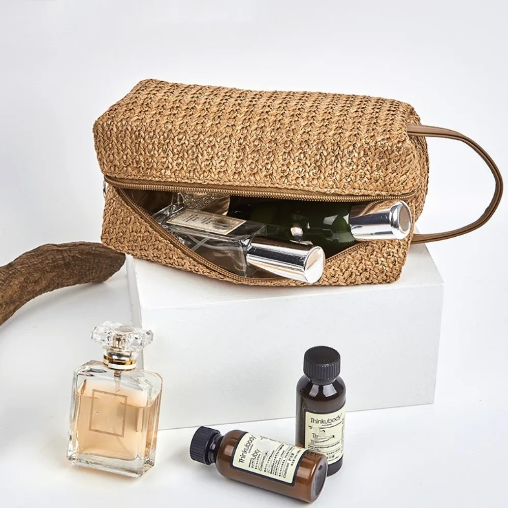 Borse per trucco alla moda alla moda Borsa da toilette quadrata in tinta unita Organizzatore di stoccaggio di grande capacità Borsa per cosmetici da donna