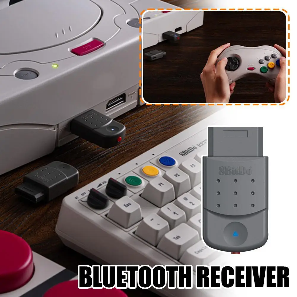 For 8BitDo Retro Bluetooth Receiver Saturn And Windows Wireless Adapter Dongle For PS5 PS4 Xbox Series Controllers Plug And Play