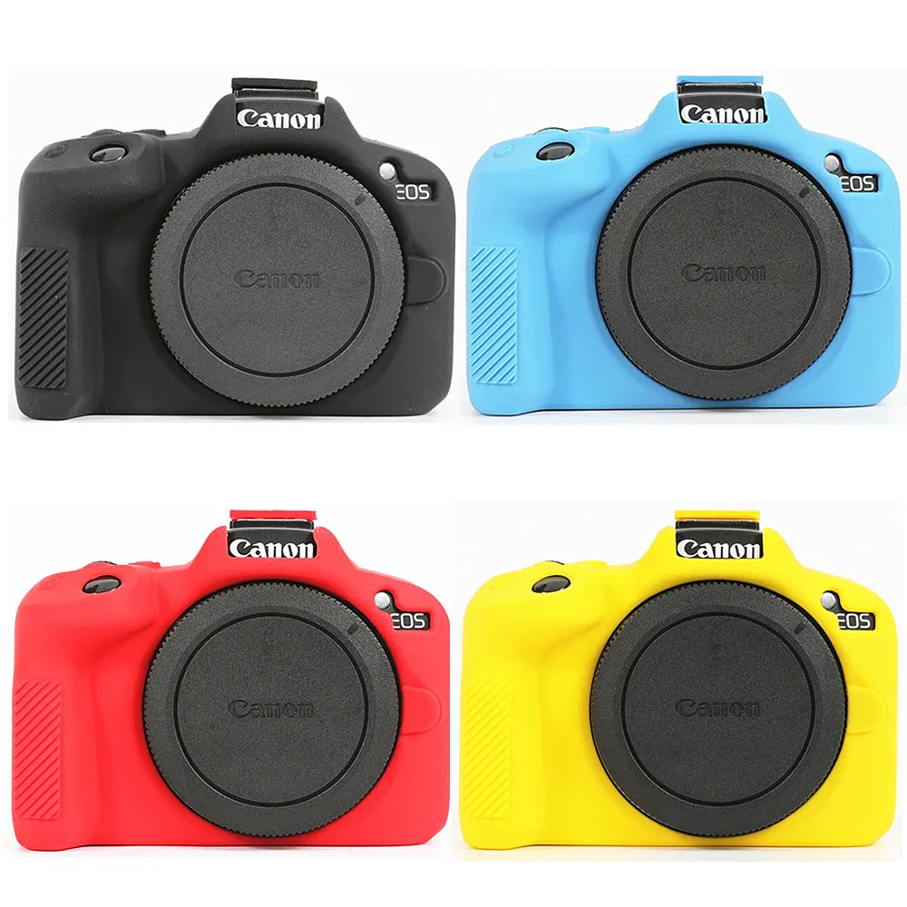 For Canon EOS R50 Silicone Armor Skin Case Protective Body Cover Mirrorless Camera Bag