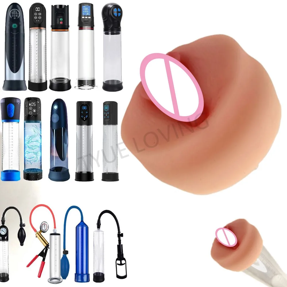 واقعية القضيب توسيع كم سيليكون كم الرجال القضيب مضخة المدرب الملحقات الديك المكبر سيليكون قاعدة الكبار SexToys #6