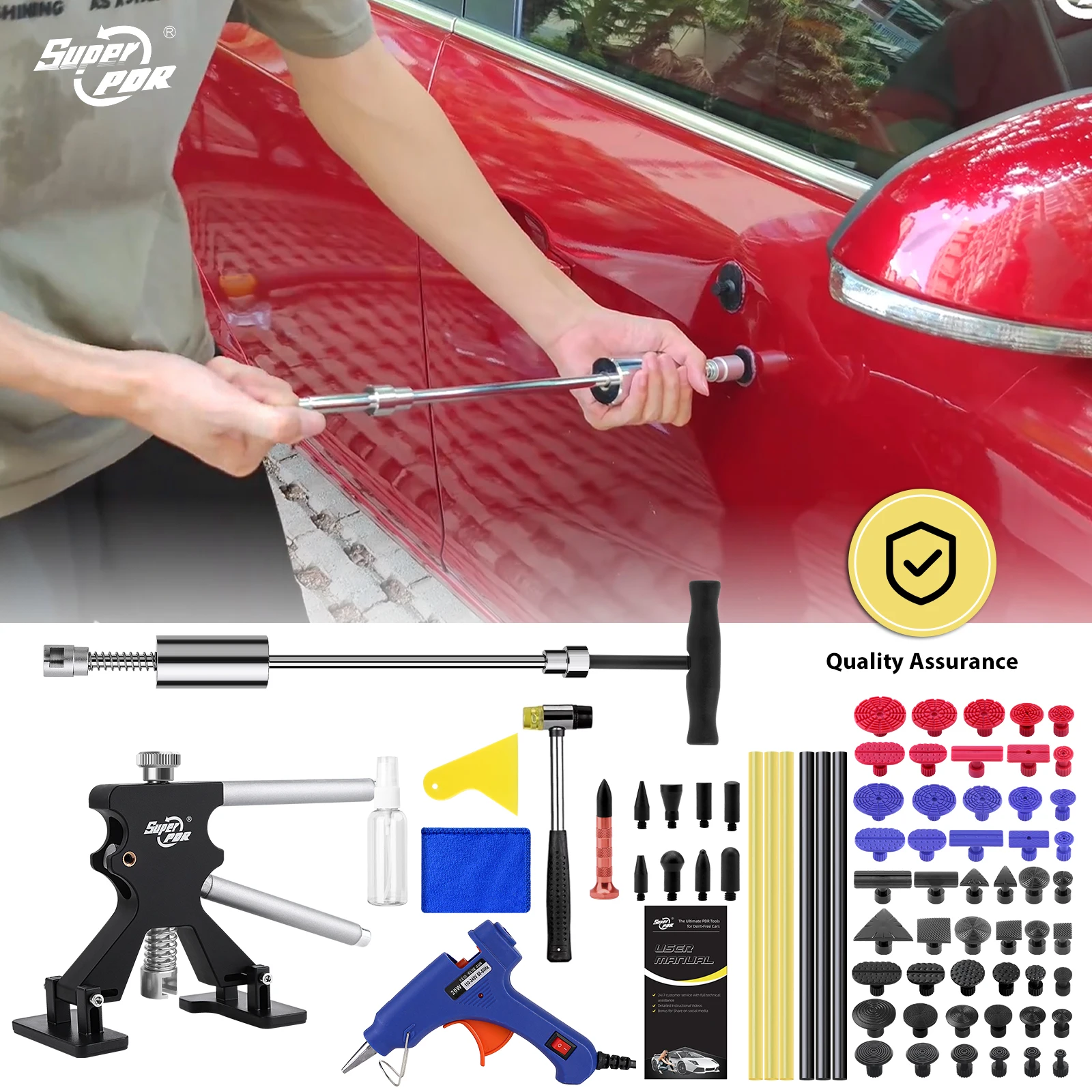 

Наборы инструментов для ремонта вмятин автомобиля PDR, профессиональный набор инструментов для удаления вмятин на кузове автомобиля, инструмент для удаления вмятин без покраски