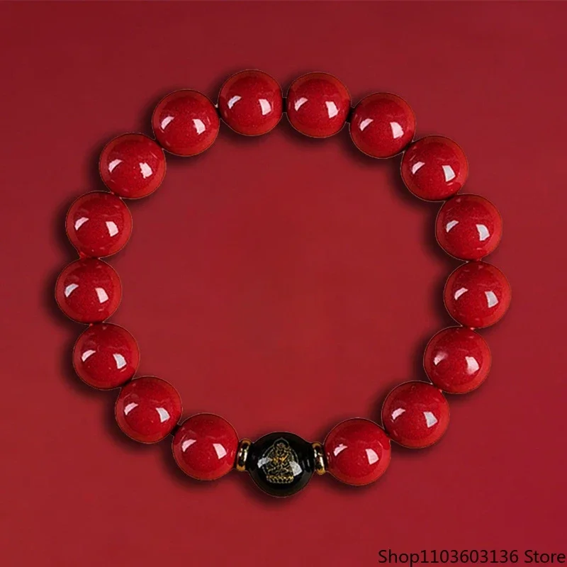 

Браслет с киновари «Рождение Будды», браслет с бусинами для защиты тела, браслет для пары, мужской и женский браслет с изображением зодиакального судьбы