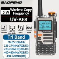 Baofeng UV-K68 Transparent shell intercom radio TYPE-C K68 charging Dual Band NOAA FM bidirectional radio