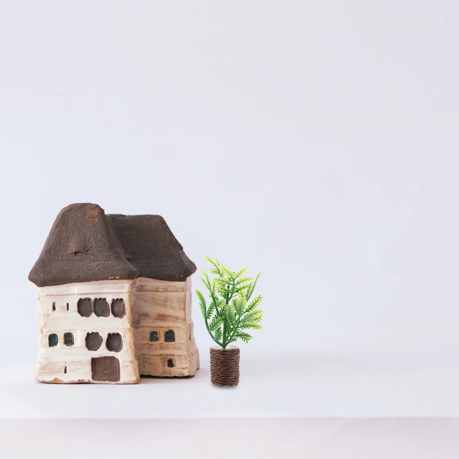 DIY Dekoration Mini Haus Indoor Miniatur Topfpflanze Bonsai Kunststoff Modell Dekorativ