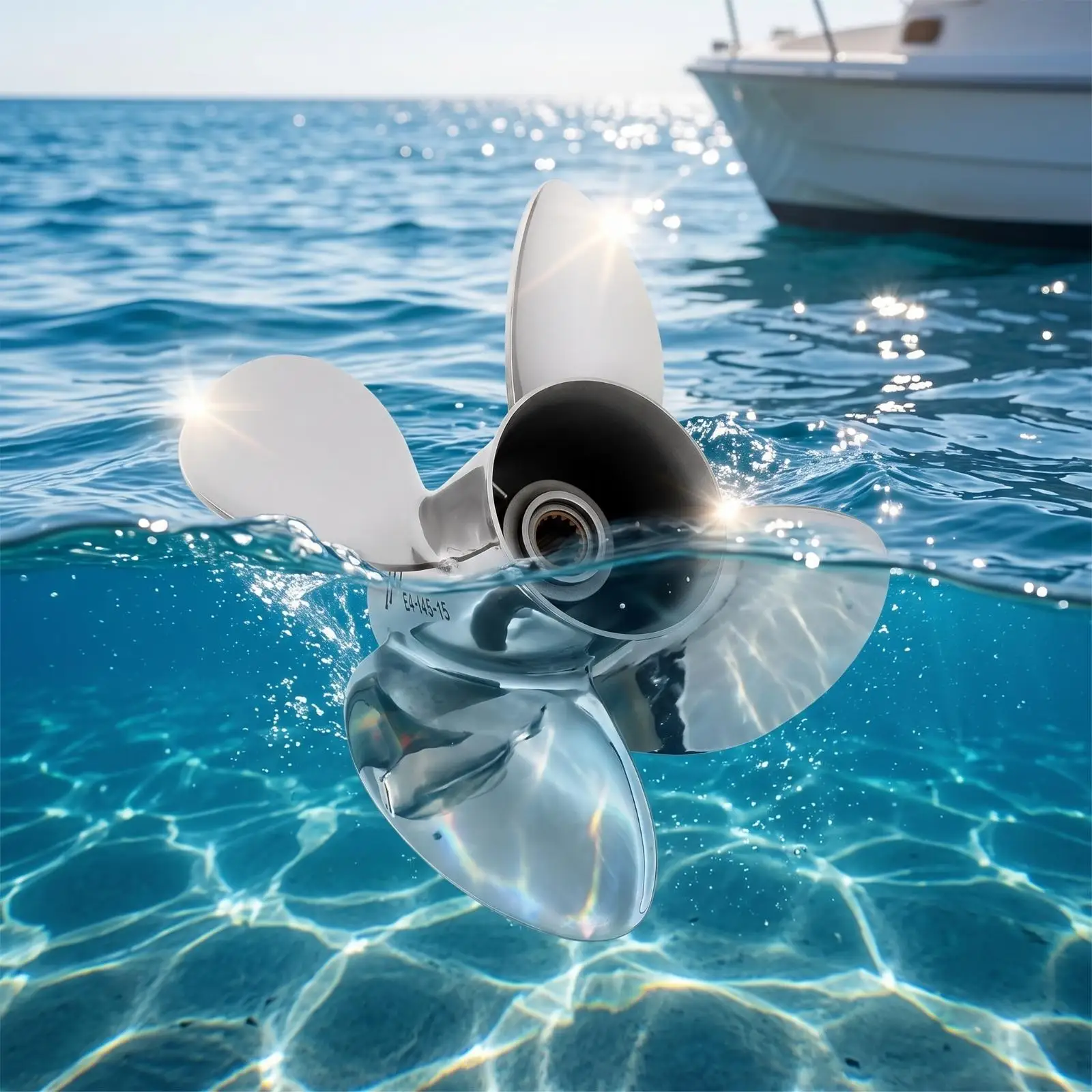 4-Blade Propeller Polished Stainless Steel Boat Propeller Stable