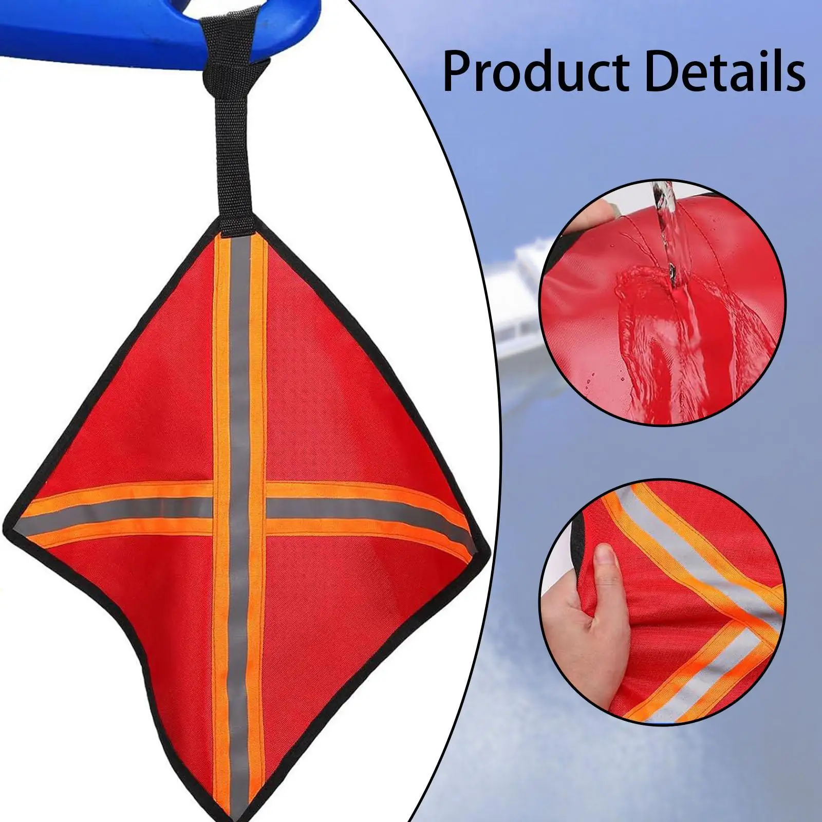 2 قطعة أعلام آمنة لشاحنة 12.60 بوصة المحمولة عالية الوضوح علم كاياك تحذير العلم ل دراجة الزورق مقطورة خارجية