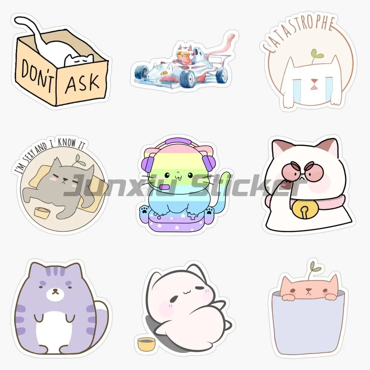 

Animal Funny Pet Cat Cute Stickers Motorcycle Bike Body New Creative Decor Accessory for Laptop Luggage Suitcase Motor Decals