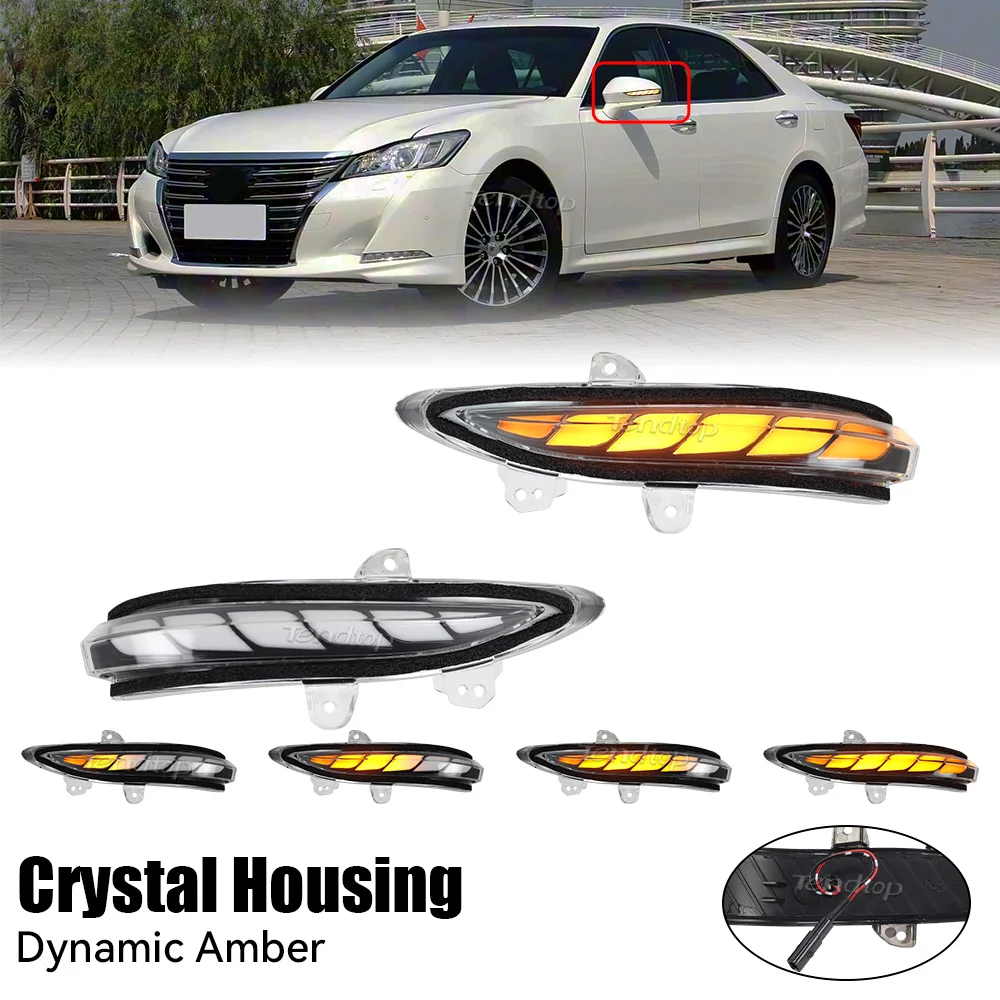 

Динамический светодиодный указатель поворота, боковой габаритный фонарь для Toyota Crown 14-го поколения S210 2013-2018