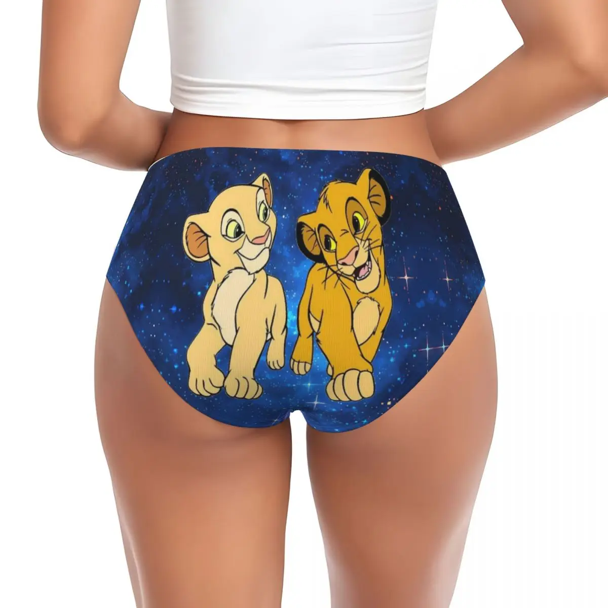 Bragas elásticas cómodas personalizadas del Rey León Simba de la ropa interior de las mujeres