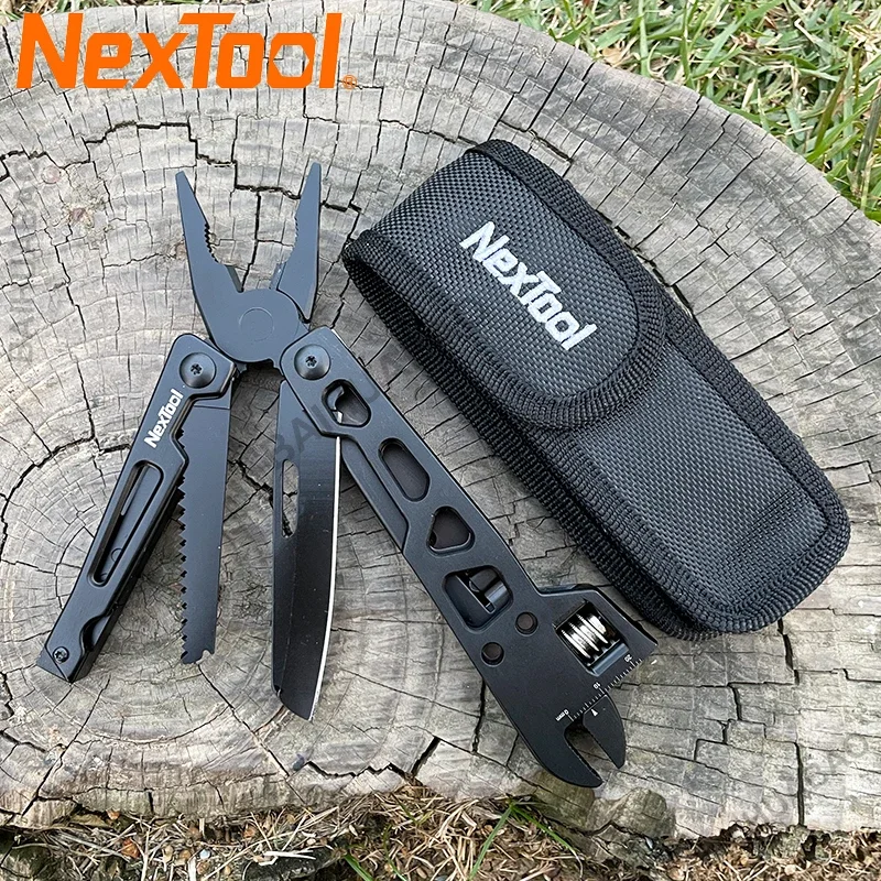 NexTool-herramientas múltiples 9 en 1, llave fija, alicates plegables, brocas de destornillador, sierra de madera, herramientas manuales EDC para exteriores