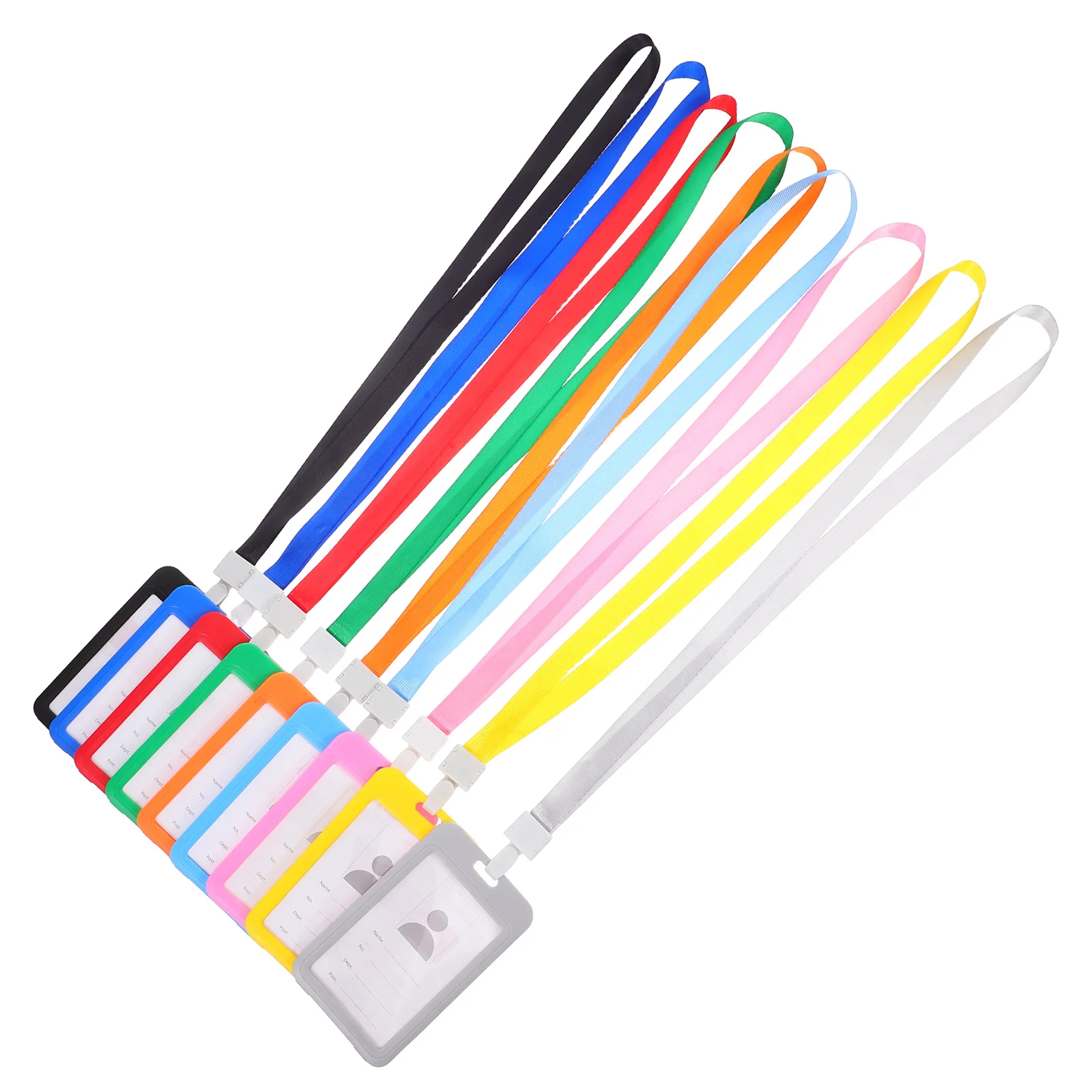 

9Pcs Dual Sided Card Holder Lanyard Work Badge Id Holder for Office School Transit Pass Staff Card Lanyard