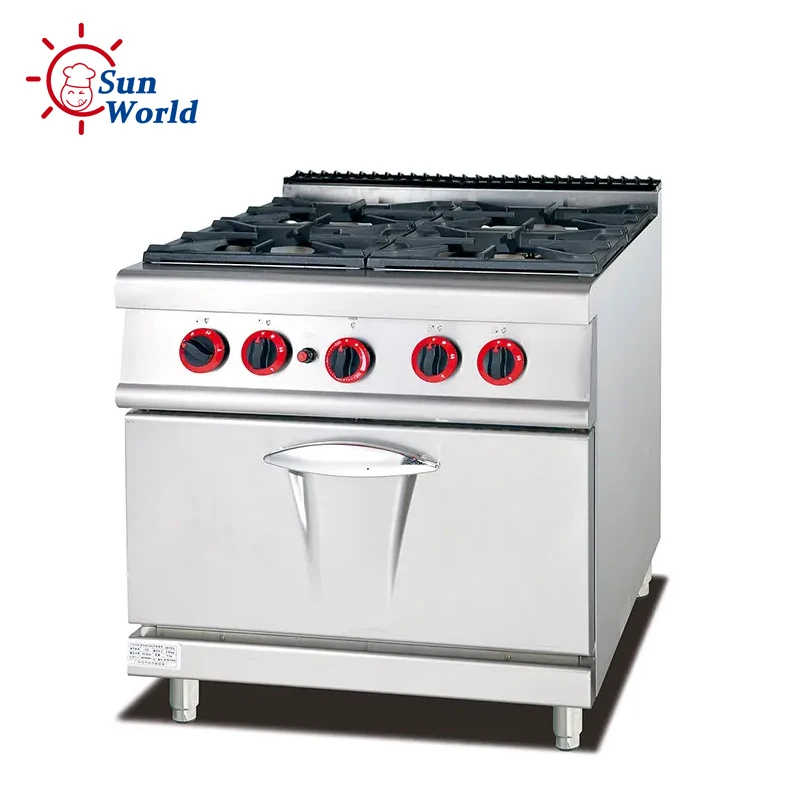 Restaurant Hotel Gas Cooking Range Stove With 6 Burner And Oven Kitchen Equipment