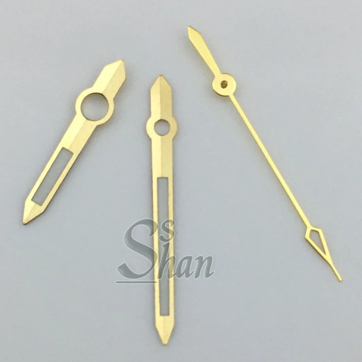 Ponteiros do relógio NH35 dourado e prateado emitem luz verde Substituir as peças dos movimentos NH35 e NH36