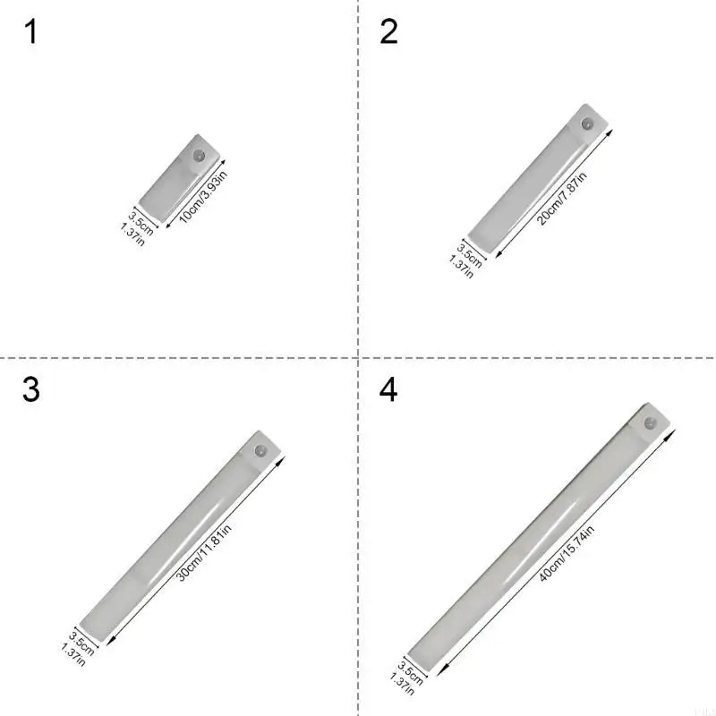 Sensore movimento U4LA LED sotto luce del guardaroba ricaricabile luce ricaricabile per texture in alluminio per e