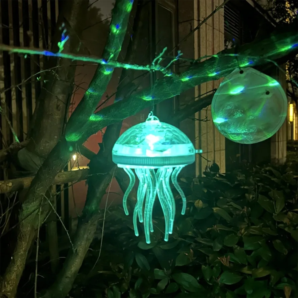 

RGB Color Solar Powered Jellyfish Light Waterproof Colorful Jellyfish Hanging Lamp Handmade Plastic