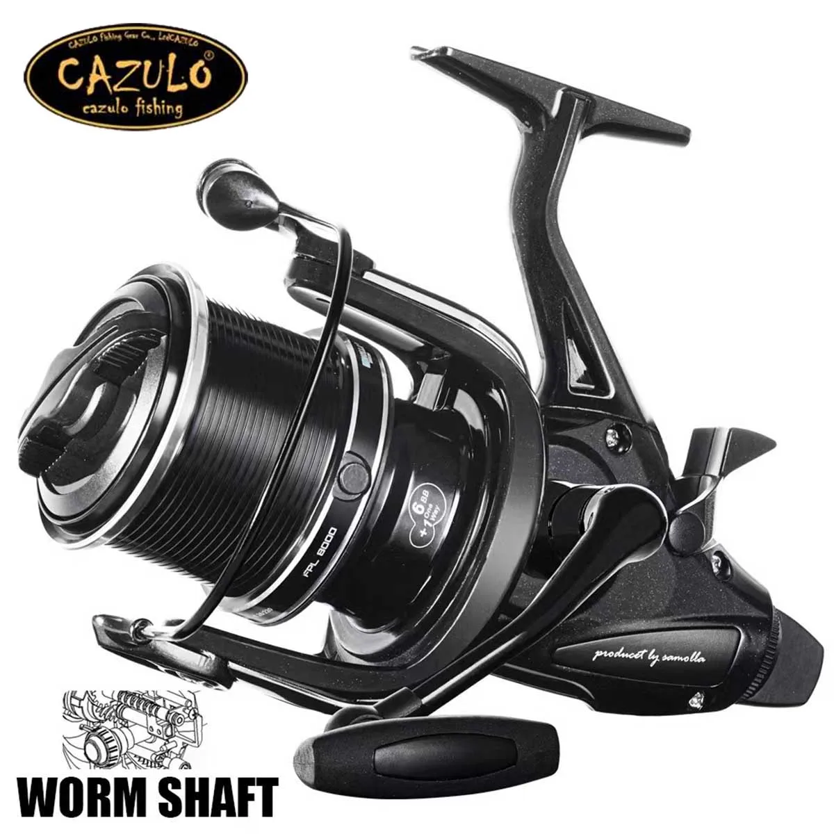 cazulo-large-carp-spec-reel-with-dual-brake-long-distance-cast-spinner-41-layer-dense-winding-twisted-spindle-dual-guide-rod