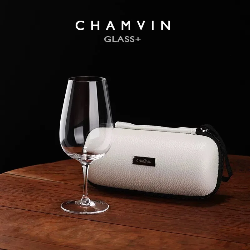 CHAMVIN ISO Standard Tasting Glass, Handmade Crystal Glass, All-in-One Stemware for Red Wine and Whiskey, Gift Box Set